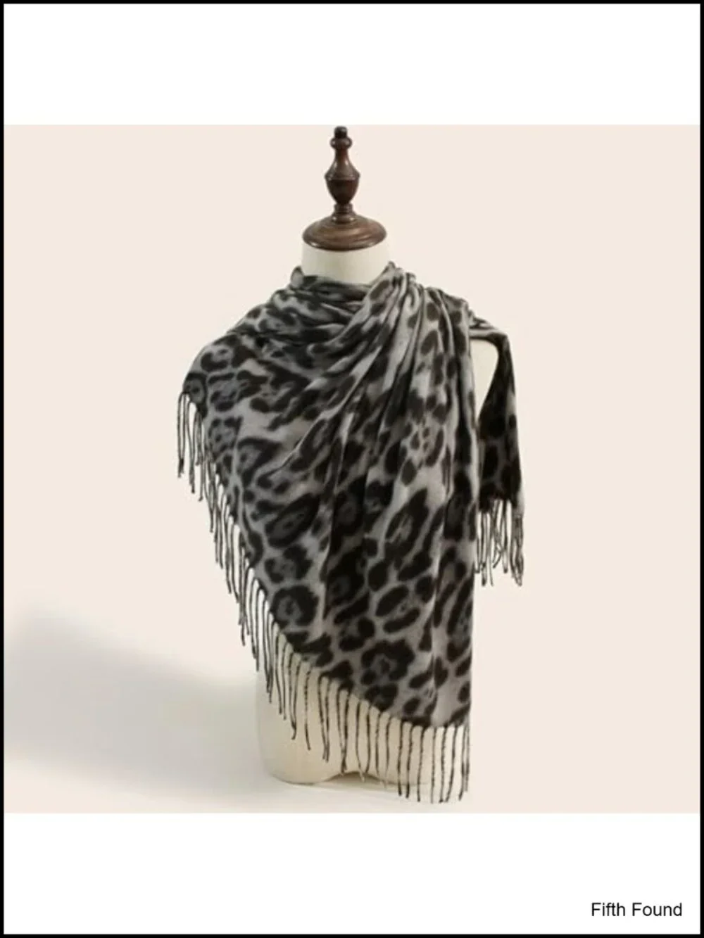 Oversized Leopard Print Blanket Scarf Cashmere-Like Acrylic Wrap Shawl